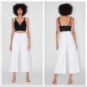 White Zara Culotte Jeans Size 2